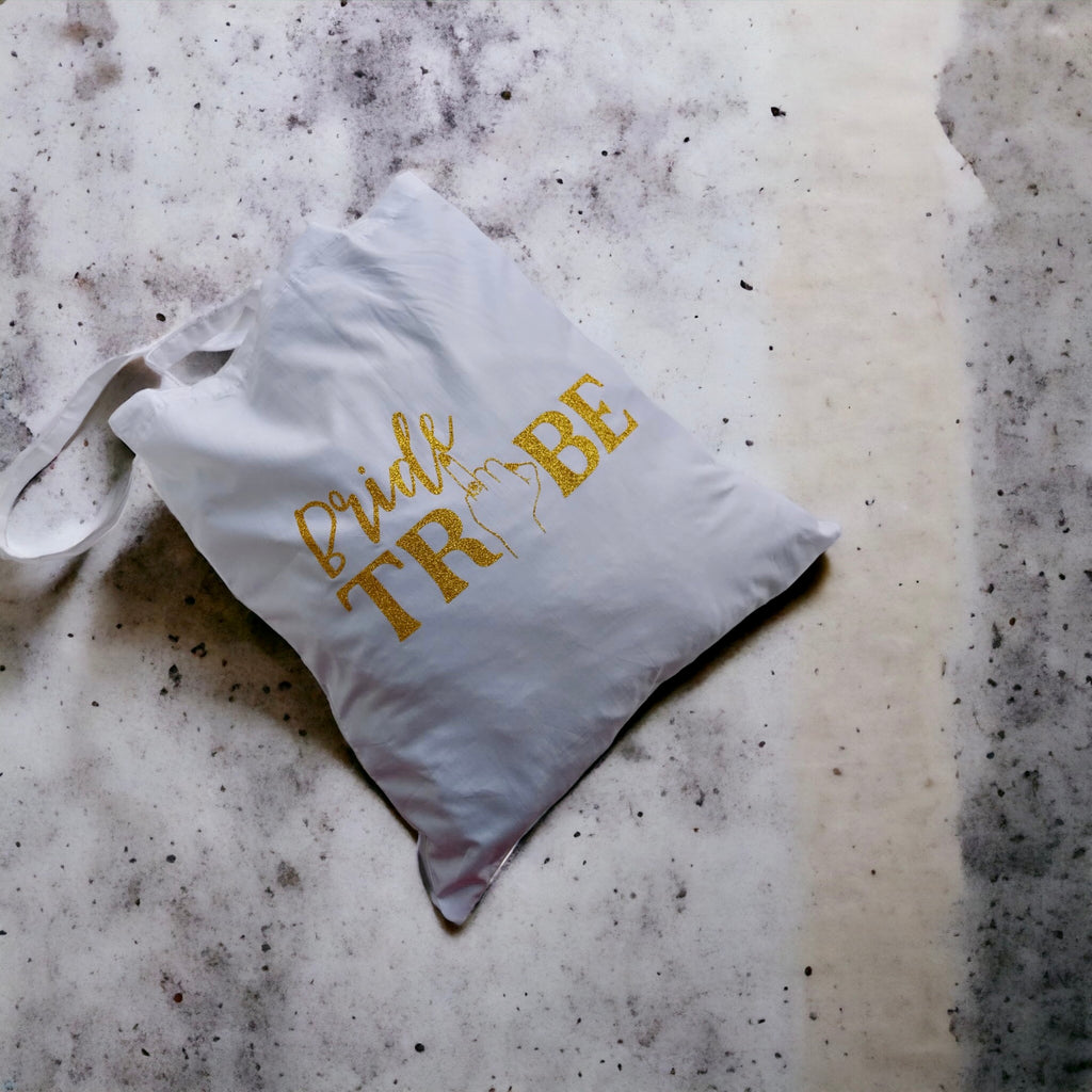 White Bride Tribe Tote Bag – Gold