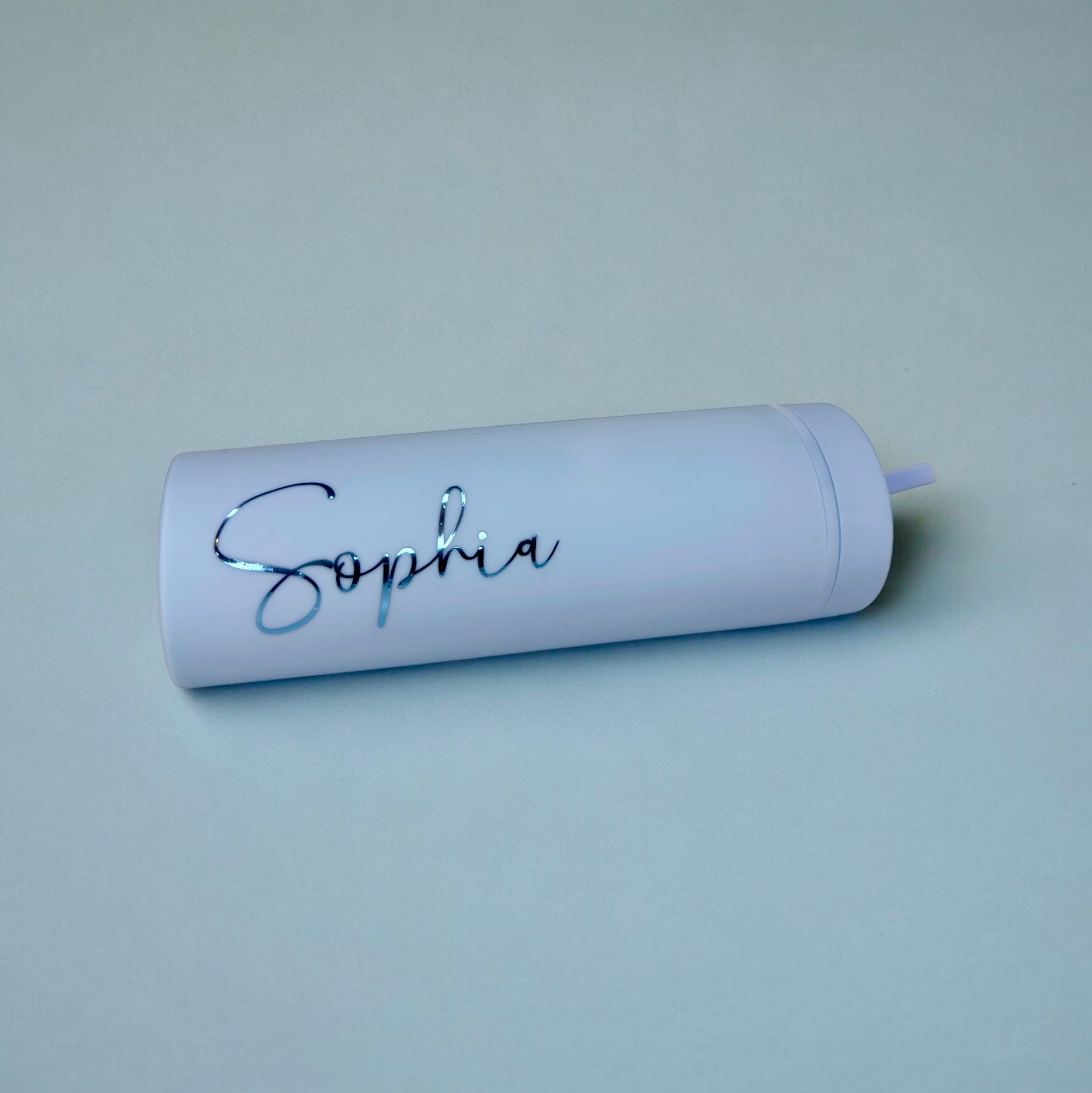 16oz Personalised Blue Tumbler – Holographic Blue