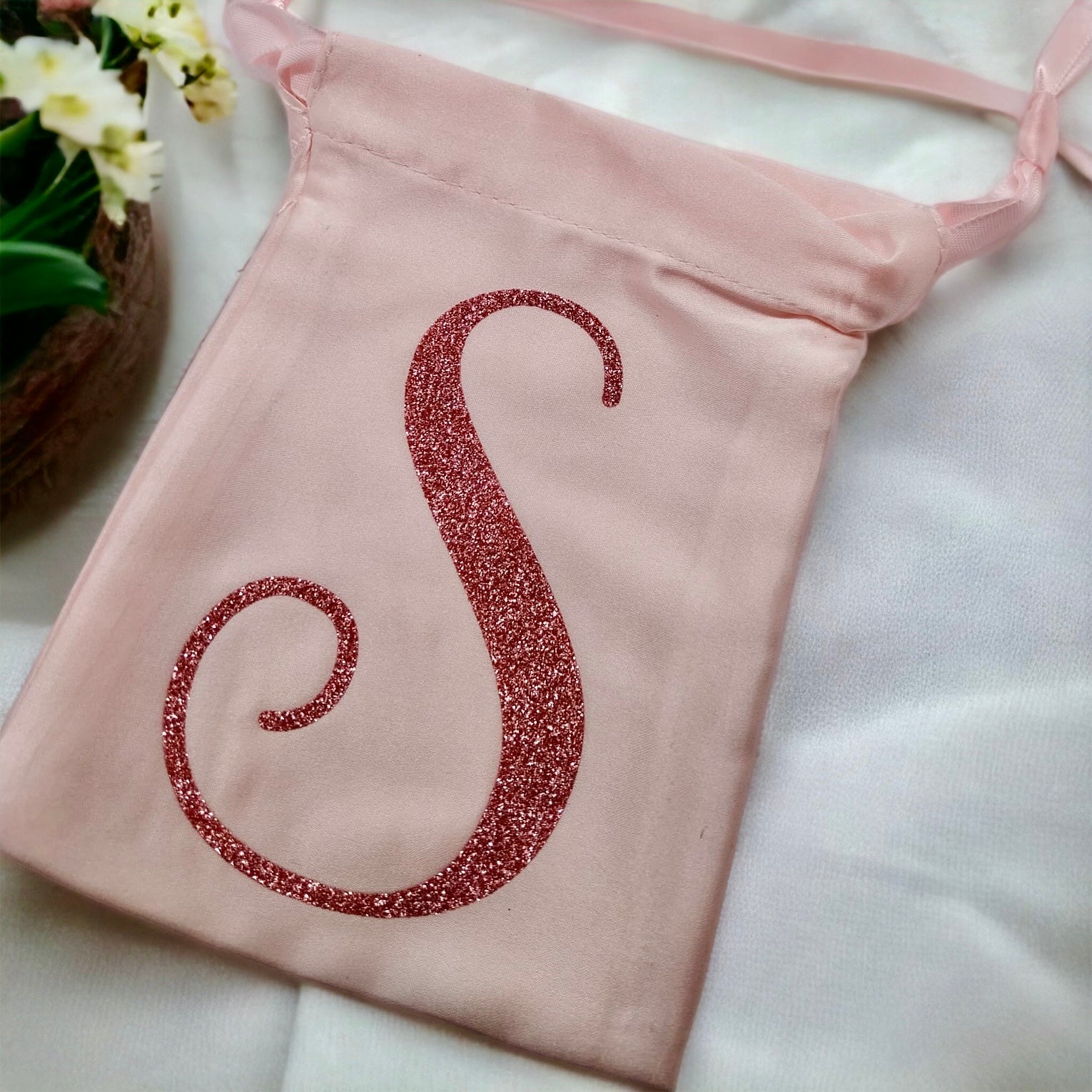 Personalised Pink Silk Eye Mask — Custom Name Sleep Mask